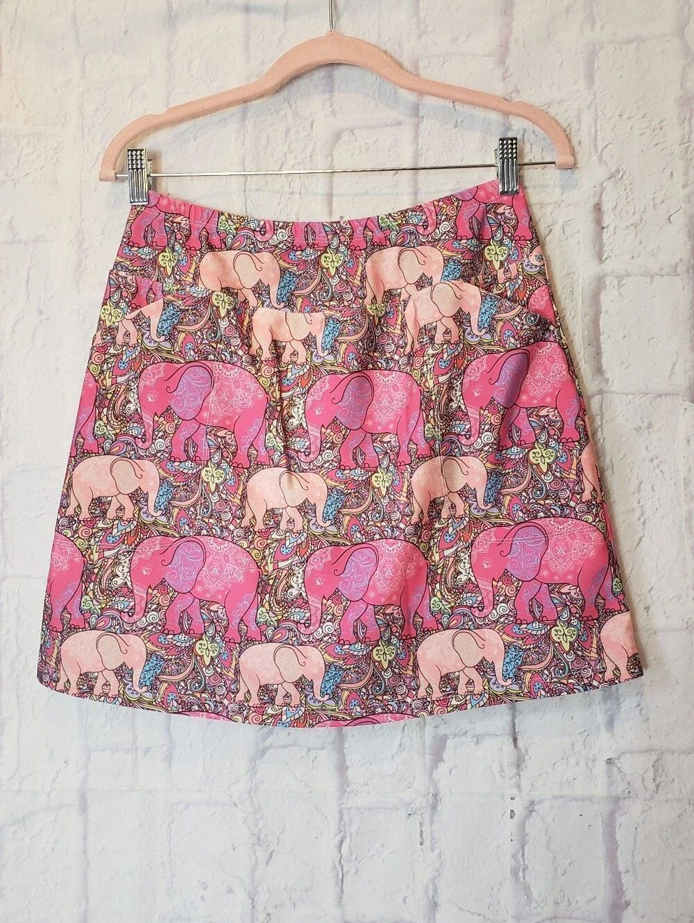 B SKINZ Pull On Golf Skort Ella Bella Elephant Print Medium
